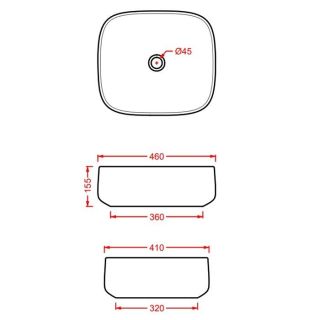 Раковина ArtCeram Atelier COL007 15 00 черная 46 см