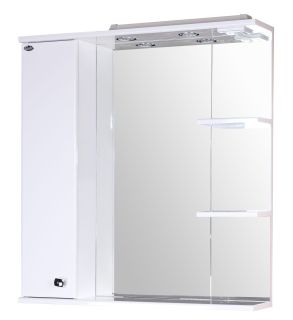 Шкаф-зеркало с подсветкой Onika Эльбрус 208021 левый 80см белый