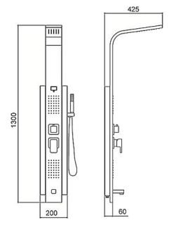 Душевая панель SSWW FT93141SS