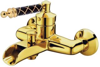 Смеситель для  ванны Boheme Vogue  Murano, черное_Комплект золото