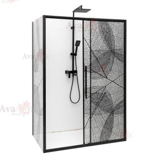 Душевой уголок AvaCan FB 160-180 + SB 100 чёрный