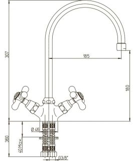 Смеситель для кухни Paini Liberty 17CR572LMKM хром