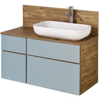 Тумба под раковину Акватон Мишель 100см дуб рустикальный/фьорд 1A256901MIX30