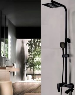 Душевая стойка ALMAes Turia SDI-1808 чёрный матовый