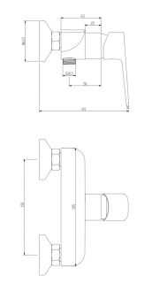 Смеситель для душа Omnires Astoria хром AS5640CR