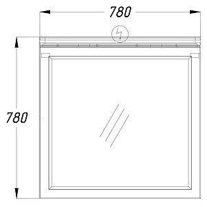 Зеркало Opadiris Мираж Z0000006875 светлый орех