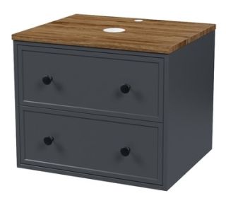 Тумба подвесная IDDIS Torr TOR60DMi95K со столешницей 60см орех макадамия/тёмно-серый