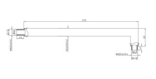 Кронштейн душевой Omnires 37см хром RA12CR