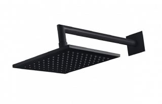 Верхний душ квадратный с изливом, чёрный матовый Cezares PORTA-TDDQ-30-NOP