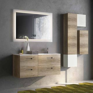 Зеркало Silver Mirrors Norma Neo-6 80см белый LED-00002401