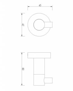 Крючок Omnires Modern Project хром MP60110CR