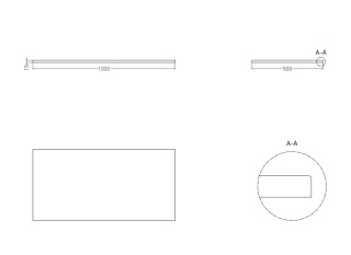 Столешница Salini Costa S-Stone 200122MRF 100x50см RAL