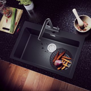 Смеситель для кухни Timo Saona с выдвижной лейкой чёрный 2356/03FL