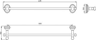 Полотенцедержатель поворотный Sapho Astor хром 1325-09