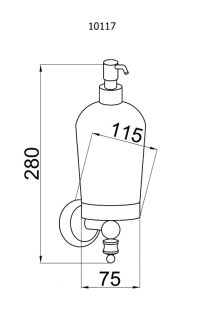 Дозатор Boheme Palazzo Bianco золото 10117