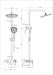 Душевая стойка Wonzon & Woghand WW-B3517-BG брашированное золото