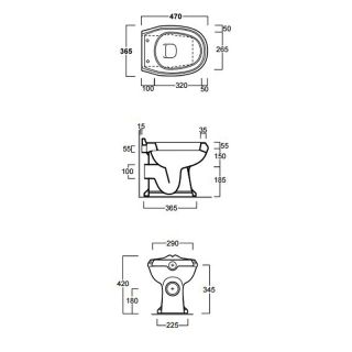 Унитаз Simas Arcade AR811bi приставной без бачка и сиденья