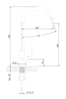 Смеситель для кухни Agger Splendid A0900133 никель