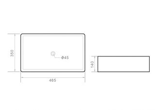 Раковина Orange B02-460mb накладная