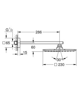 Верхний душ GROHE Rainshower Allure 26054000 хром