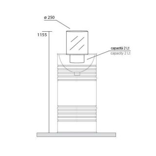 Камин для раковины Kerasan Artwork 7568K1  биоэтаноловый
