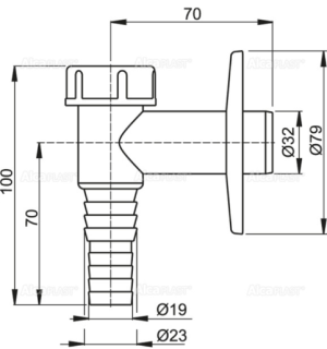 Сифон для стиральной машины AlcaPlast наружный белый APS2