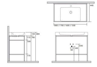 Консоль под раковину Kerasan Cento 924331