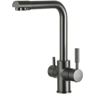 Смеситель для кухни Frap F4352-9 оружейная сталь