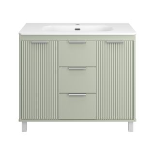Напольная тумба под раковину Brevita Risacca Pistachio 100 УТ000026422 фисташковый