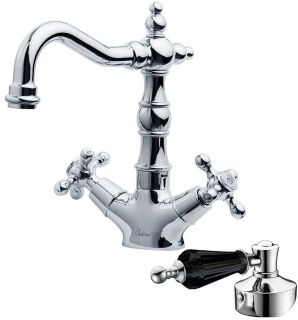 Смеситель для раковины Boheme TRADIZIONALE CHROMO BLACK SW_Комплект хром