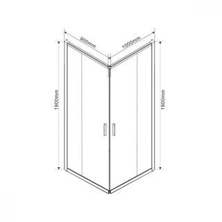 Душевой уголок Vincea Garda VSS-1G9010CH 100x90 см
