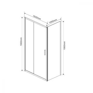 Душевой уголок Vincea Garda VSR-1G1015CH 150 x 100 см