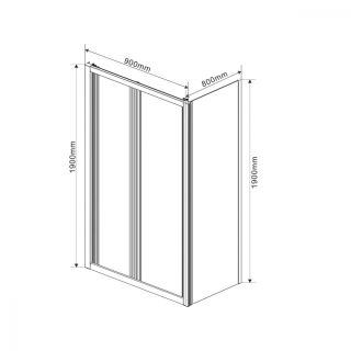 Душевой уголок Vincea Garda VSR-1G8090CH 90x80 см