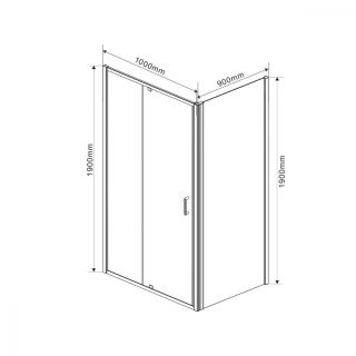 Душевой уголок Vincea Intra VSR-1I901090CH 90/100 x 90 см