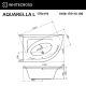 Гидромассажная ванна WHITECROSS Aquarella 0108.170110.100.SOFT.WH левая 170x110 см Soft белый