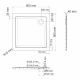 Душевой поддон Wasserkraft Salm 90x90см белый 27T03