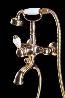 Смеситель для ванны Boheme Crystal золото 283-CRST