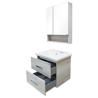 Comforty Зеркало-шкаф "Парма-80" дуб дымчатый