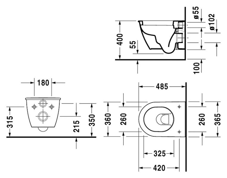 Унитаз Duravit Darling New 2549090000 подвесной белый
