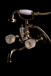 Смеситель для ванны Boheme Crystal золото 293-CRST