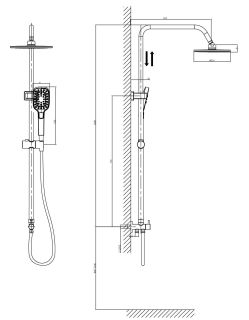 Душевая стойка DQ DC1005507 хром