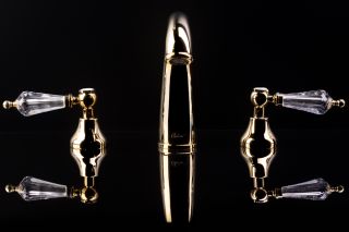 Смеситель для раковины Boheme Flora золото 297-FL