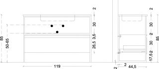 Ящик под консоль Armadi Art Loft 120см антрацит 894-120-A