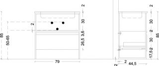 Ящик под консоль Armadi Art Loft 80см антрацит 894-080-A
