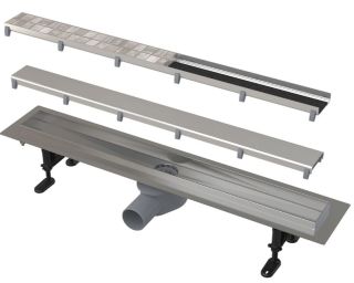 Душевой лоток AlcaPlast Fit&Go с двухсторонней решеткой Double 55см хром APZ13-DOUBLE9-550