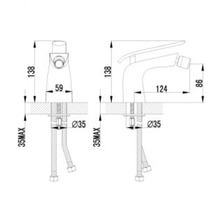 Смеситель для биде Lemark Melange (LM4908CW)