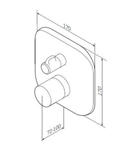 Смеситель Am.Pm Sensation F3075600 для душа встраиваемый с термостатом