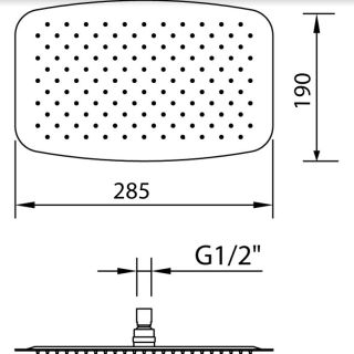 Верхний душ DQ хром DC1004862
