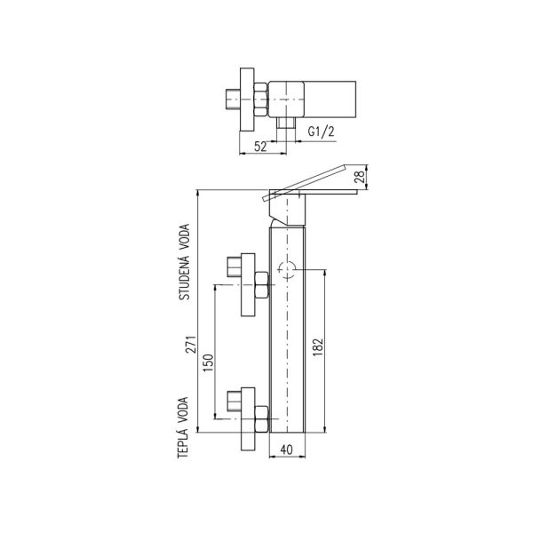 Смеситель для душа Rav Slezak Royal ROYAL1080.5/1Z золото