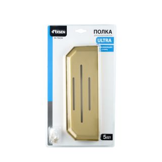 Полка прямоугольная одноэтажная Fixsen Hi-Tech золото-сатин (FX-843G)